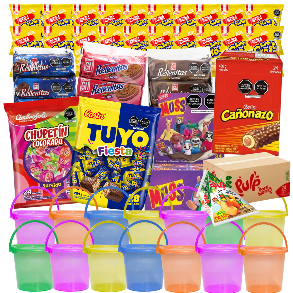 PACK BALDE 1LT PARA 24 NIÑOS
