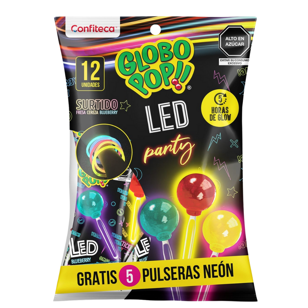 GLOBO POP LED PARTY X 12 UND