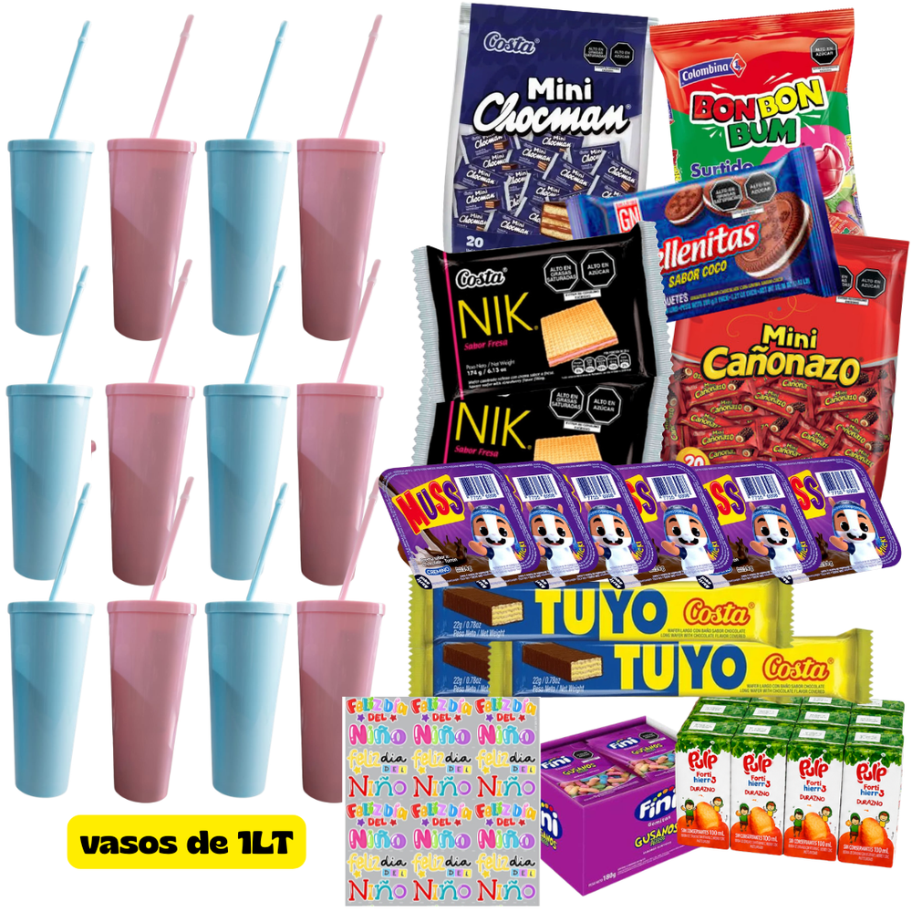 VASO TUMBLER 1LT DIA DEL NIÑO X DOCENA