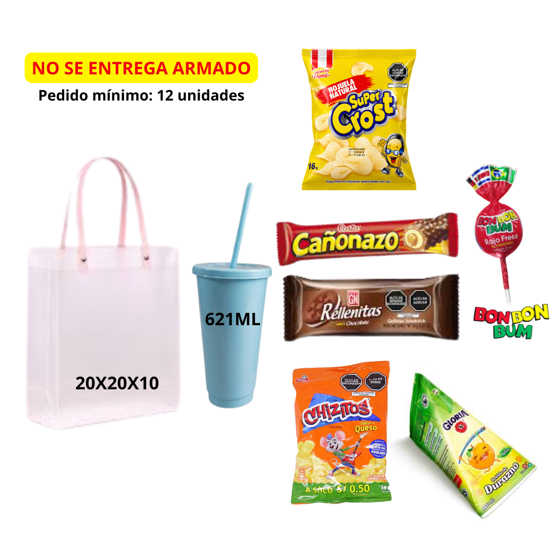 BOLSITA + VASO + GOLOSINAS