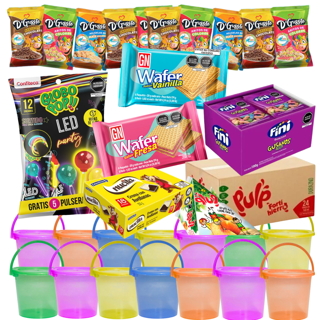 PACK BALDE 1LT PARA 12 NIÑOS