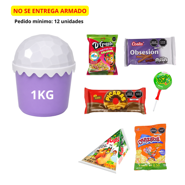 ENVASE HELADO 1KG + GOLOSINAS BASICO