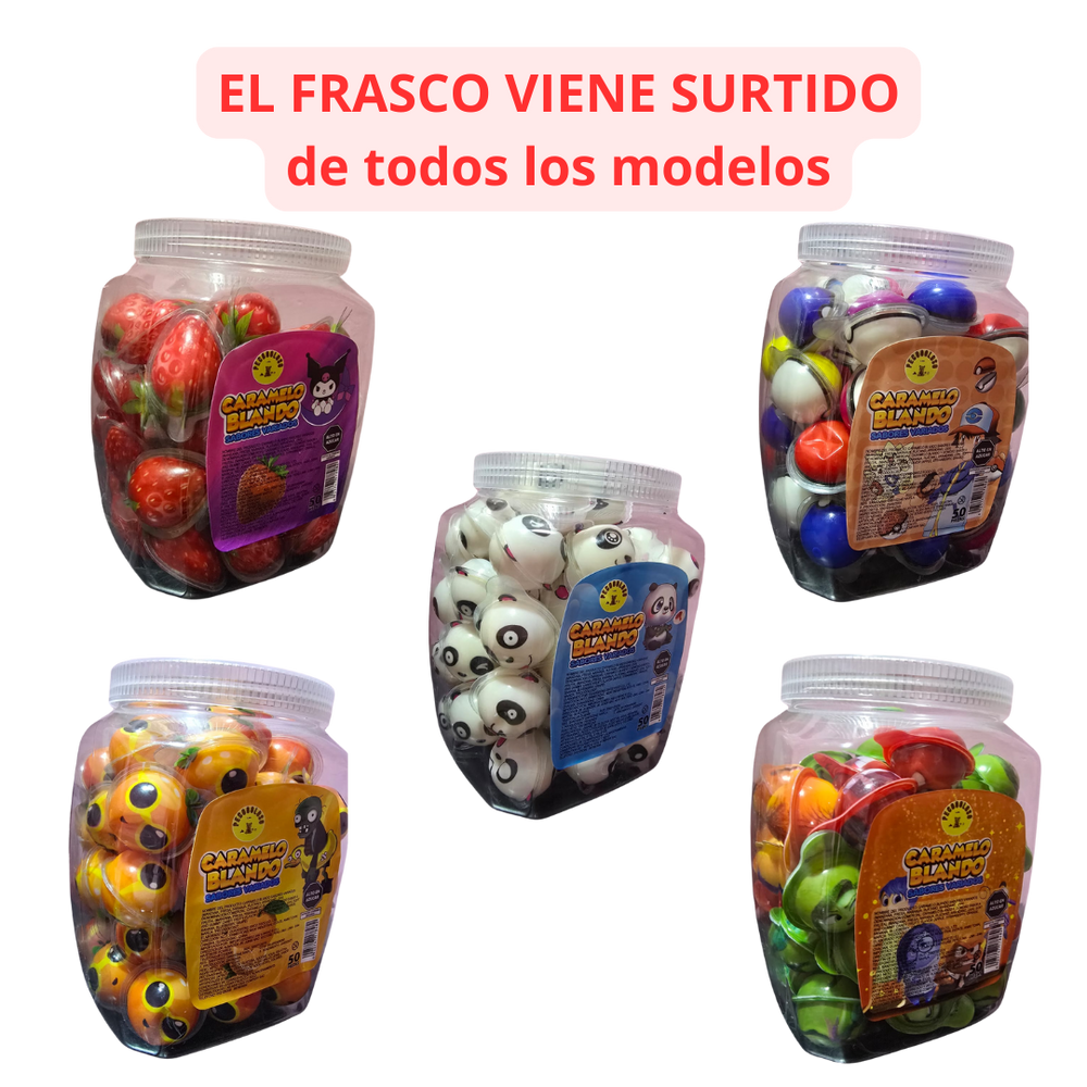GOMAS CON RELLENO SURTIDO X 50 UND