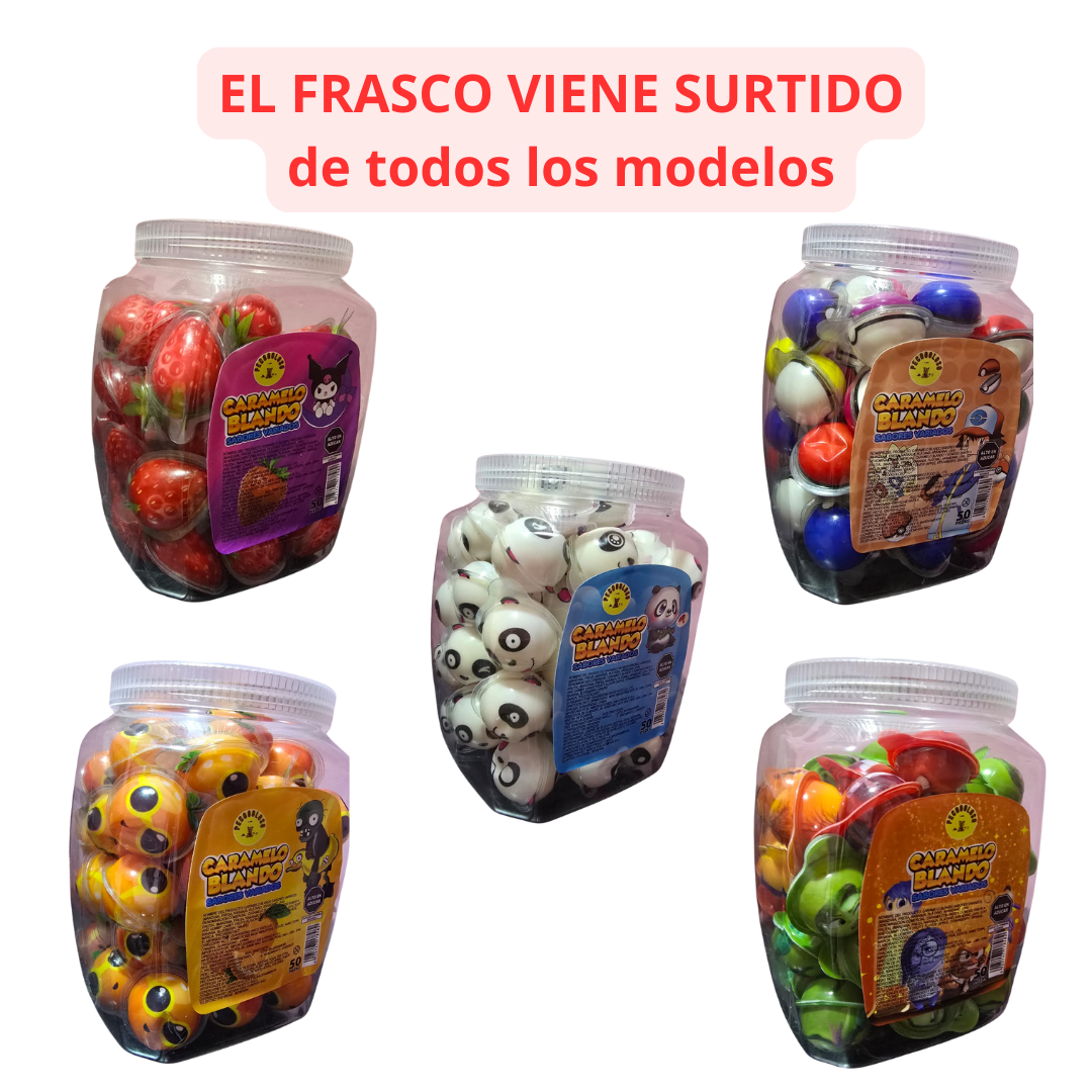 GOMAS CON RELLENO SURTIDO X 50 UND