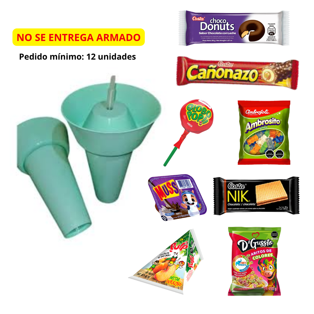 MEGA VASO SNACK + GOLOSINAS