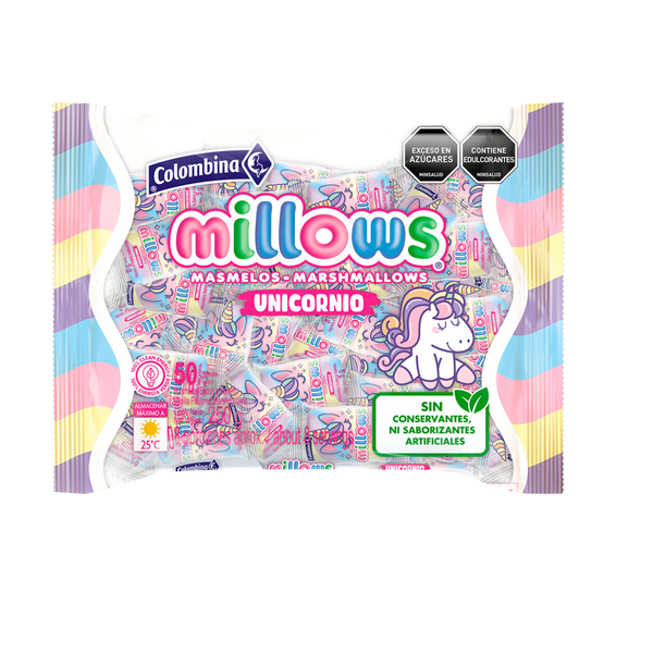 MELLOWS UNICORNIO CON ENVOLTURA X 50 UND