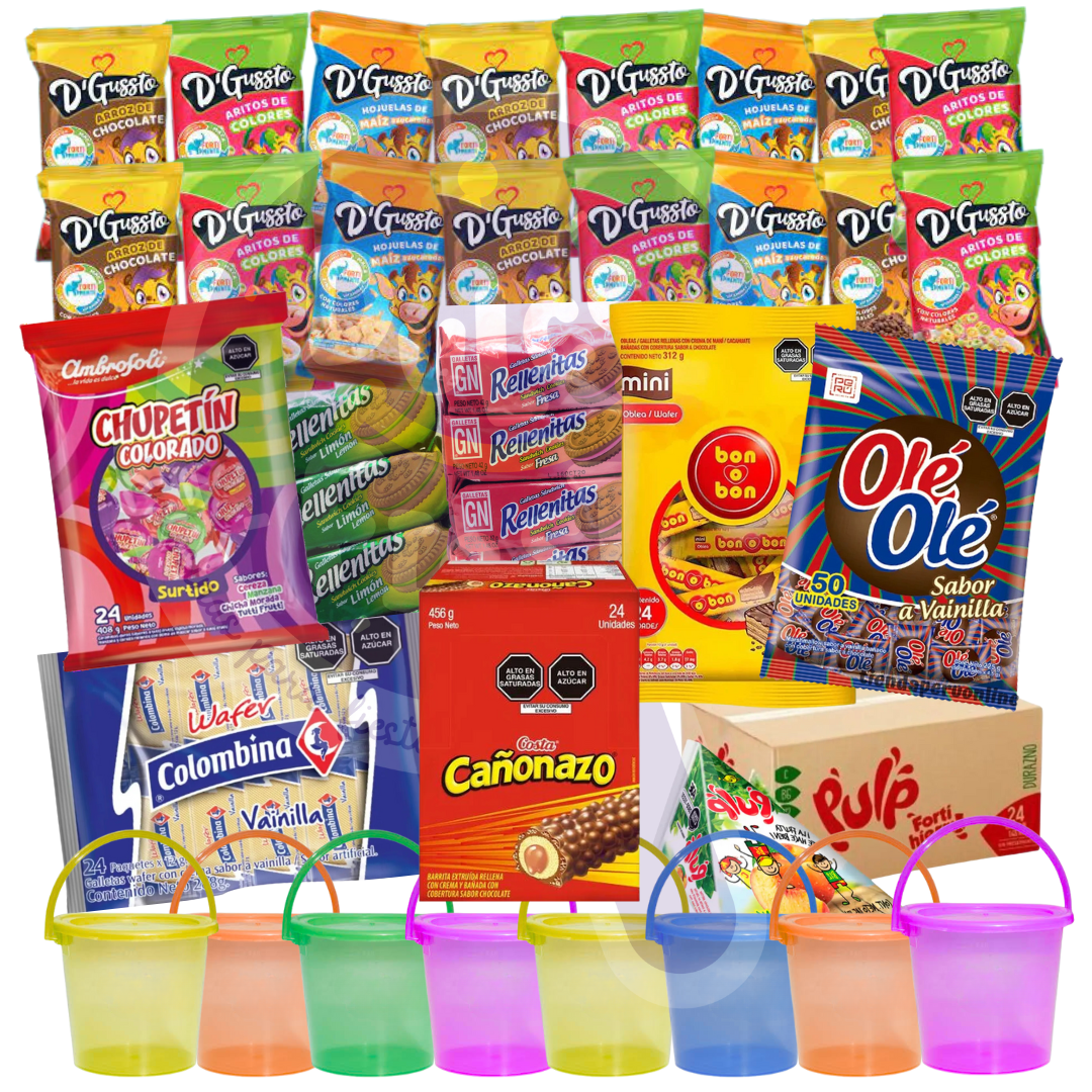 PACK BALDE 1 LT PARA 24 NIÑOS