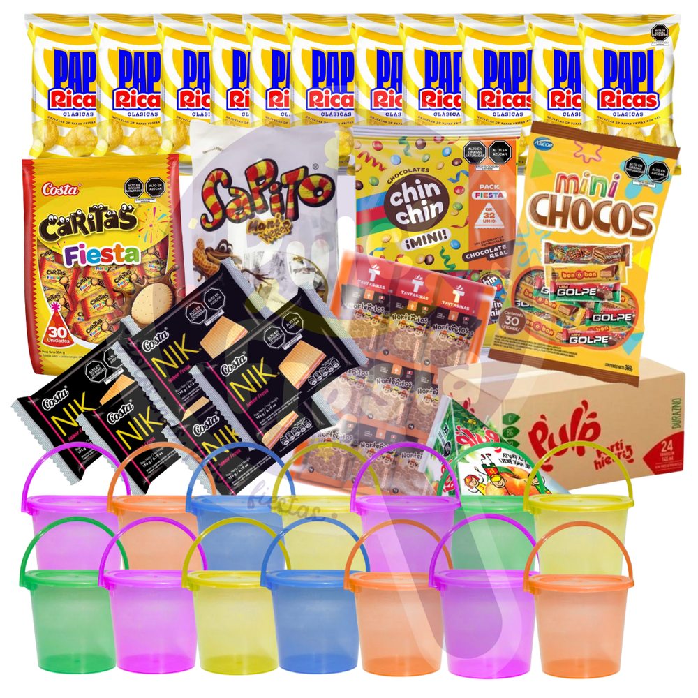 PACK BALDE 1 LT PARA 30 NIÑOS