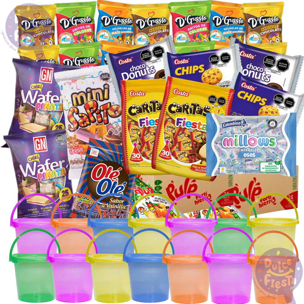 PACK BALDE 1 LT PARA 50 NIÑOS