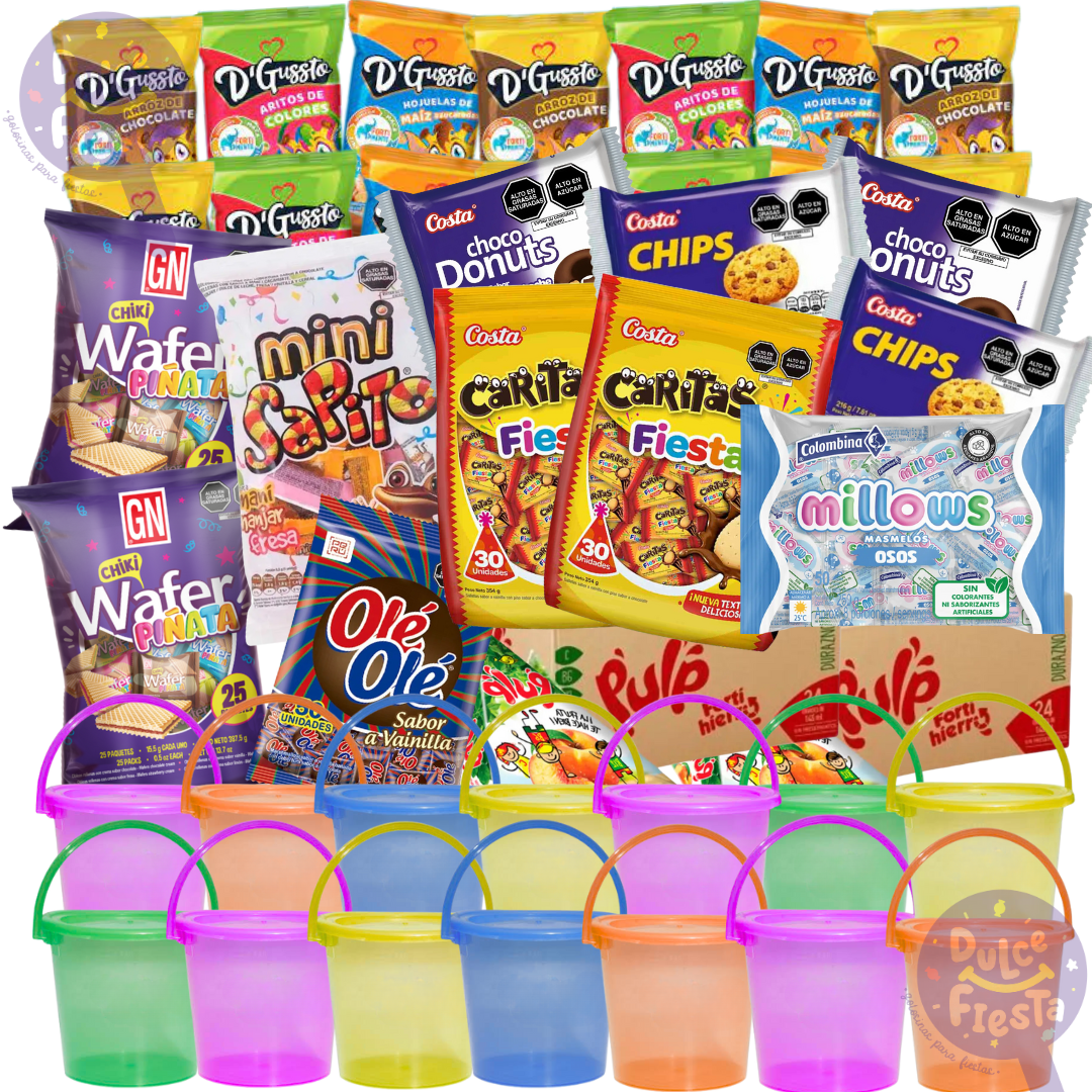 PACK BALDE 1 LT PARA 50 NIÑOS