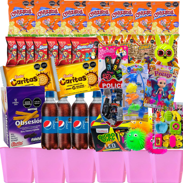 PACK BALDE CANCHERO + JUGUETES PARA 12 NIÑOS