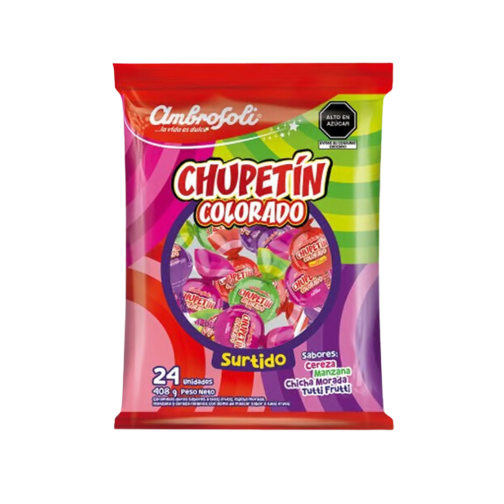 CHUPETÍN COLORADO X 24 UND