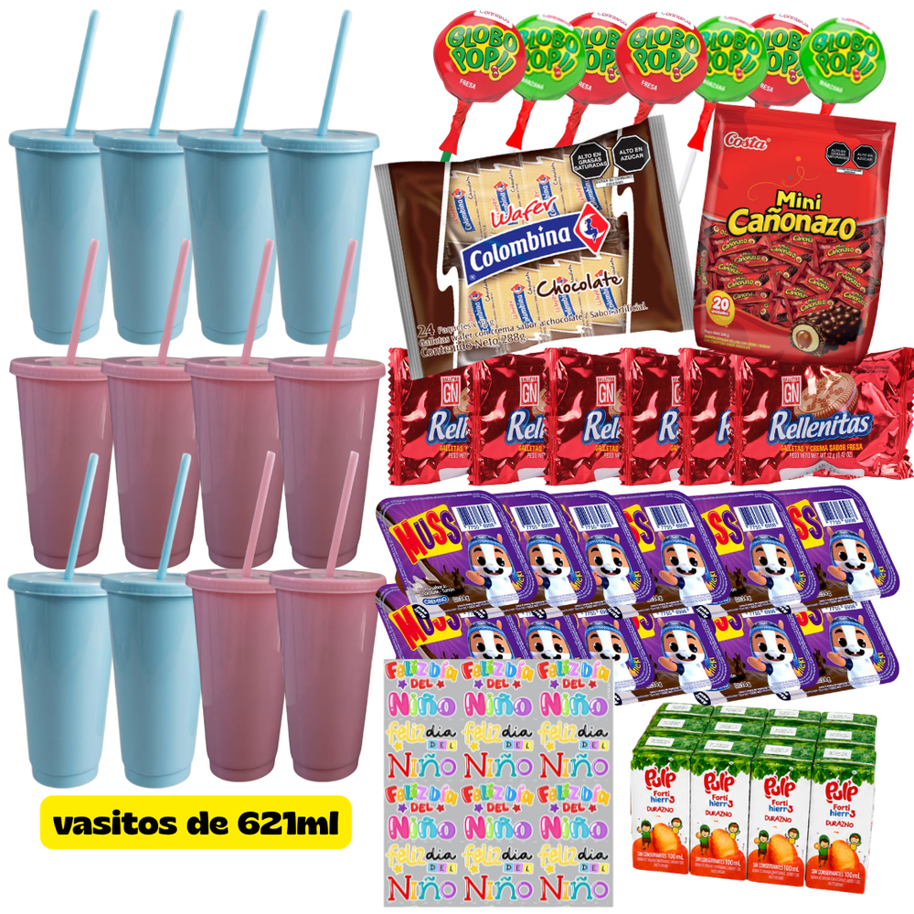 VASO TUMBLER 621ML DIA DEL NIÑO X DOCENA