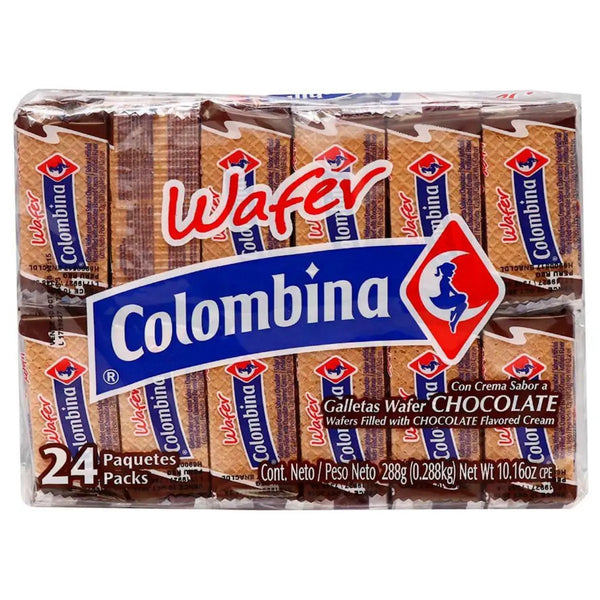 MINI WAFER COLOMBINA CHOCOLATE x 24 UND