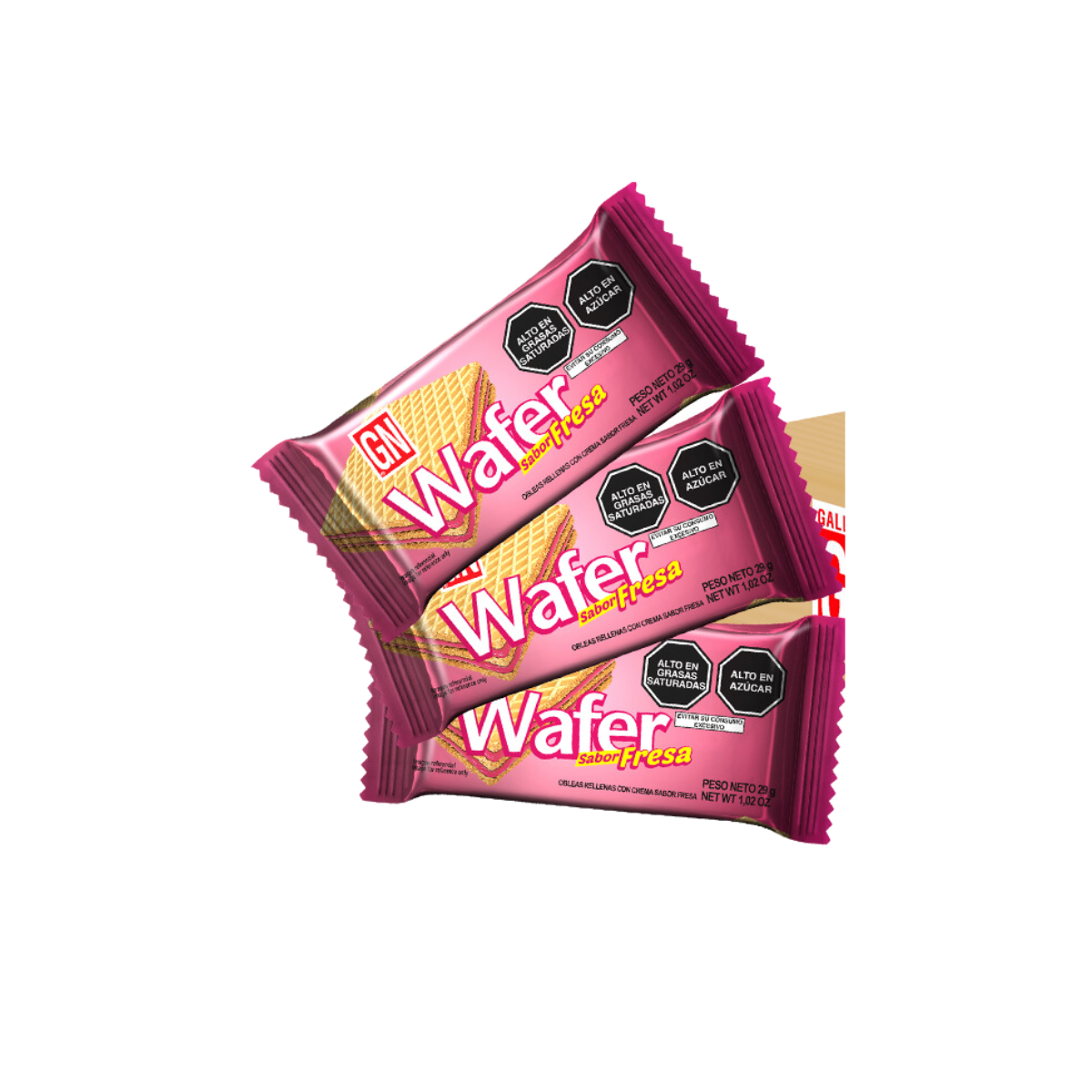 WAFER GN PACK FRESA X 6 UND